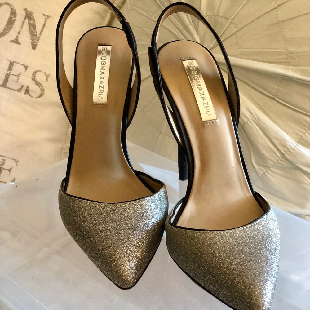 Maxazria silver sparkle slingback - Picture 3 of 5